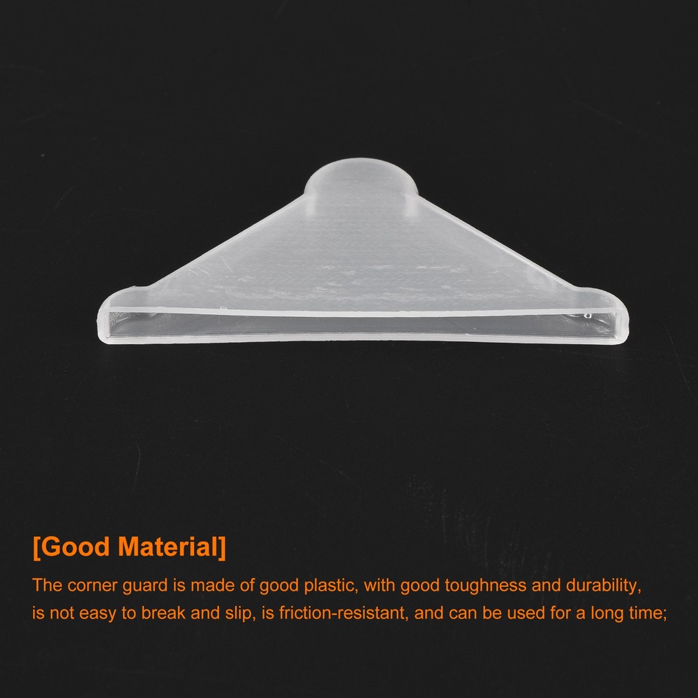 20Pcs Corner Protectors 3x50mm Plastic Triangle Corner Guards Cushion, White
