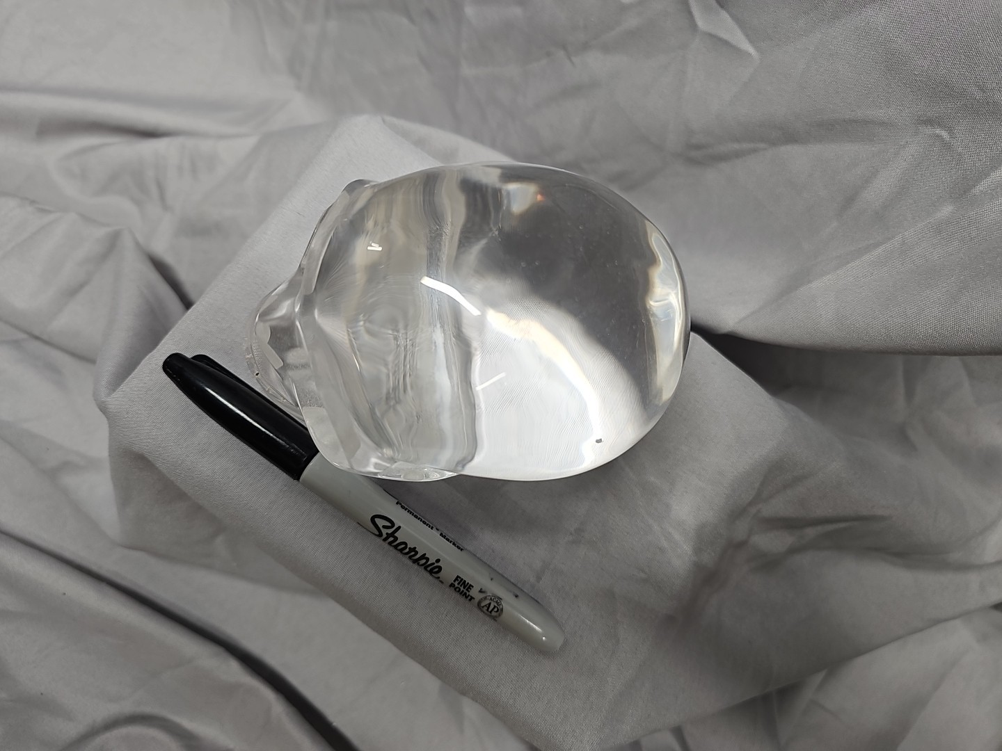 Glass Skull Paperweight / Decoration - 2 Lbs!