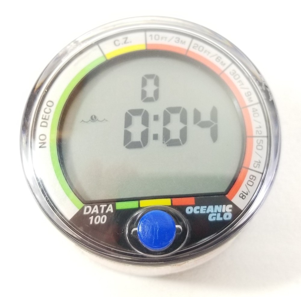 Oceanic Data 100 Puck Scuba Dive Computer + Manual EXCELLENT!! #4557