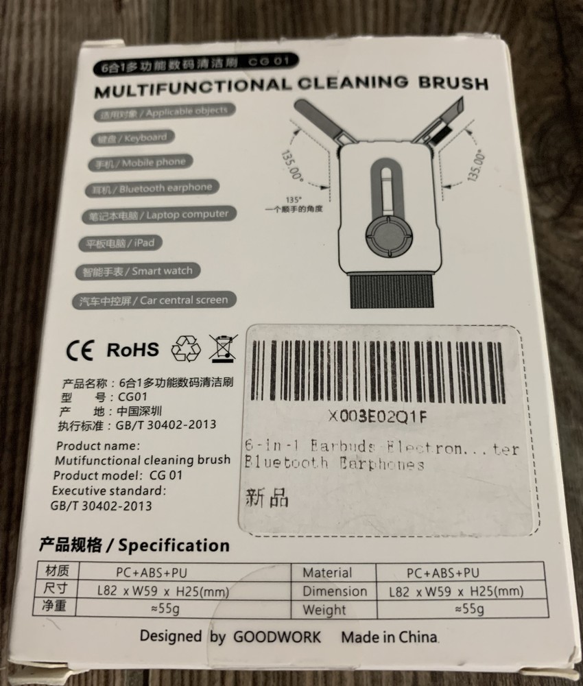 6in1 Electronics Cleaner Kit Soft Brush Earbud Cleaner Kit Multifunctional