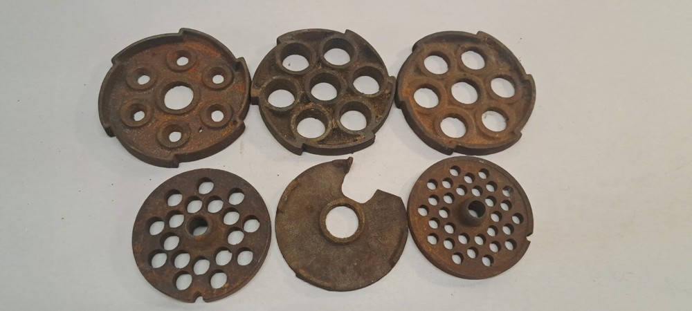 BULK LOT- 6 Meat Grinder Plates/ Cutting Blades