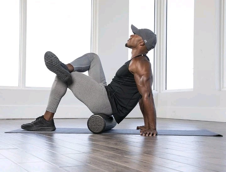 JFIT High Density Foam Roller, Solid Blue, 18-Inch