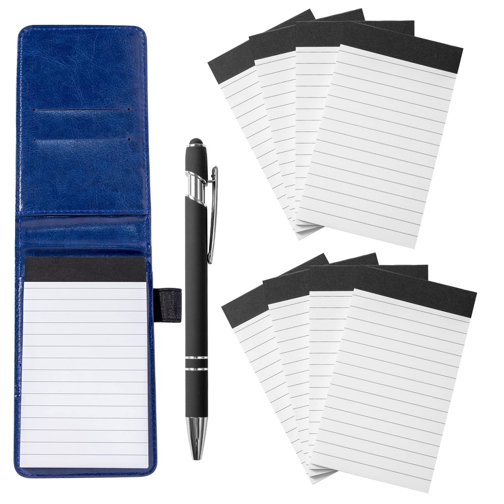 10 Pcs Small Notepad Holder Set Mini Pocket Notebook 3x5 Inch with Pen