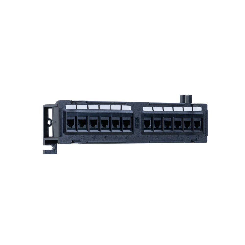 Cat6 12 Port Patch Panel 110Type 23-26AWG RJ45 Ethernet LAN Network Rack Mount