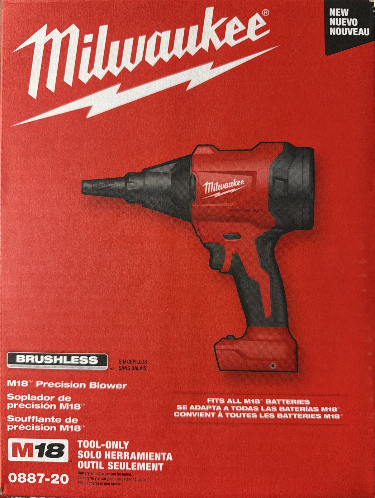 Milwaukee 0887-20 M18 Brushless Precision Blower New