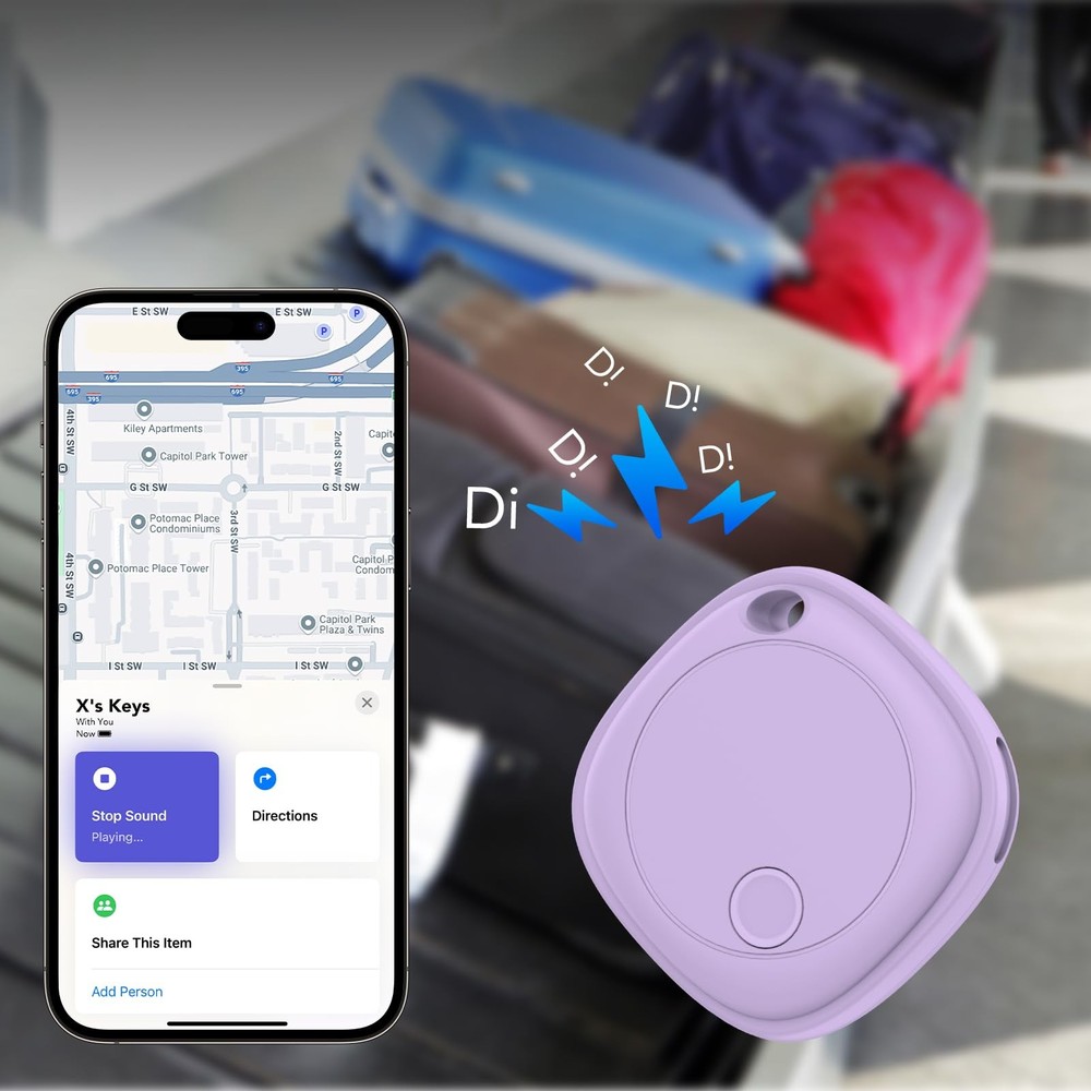 Air Tracker Tags-4 Pack, Bluetooth Tracker Works with Apple Find My APP (iOS ...