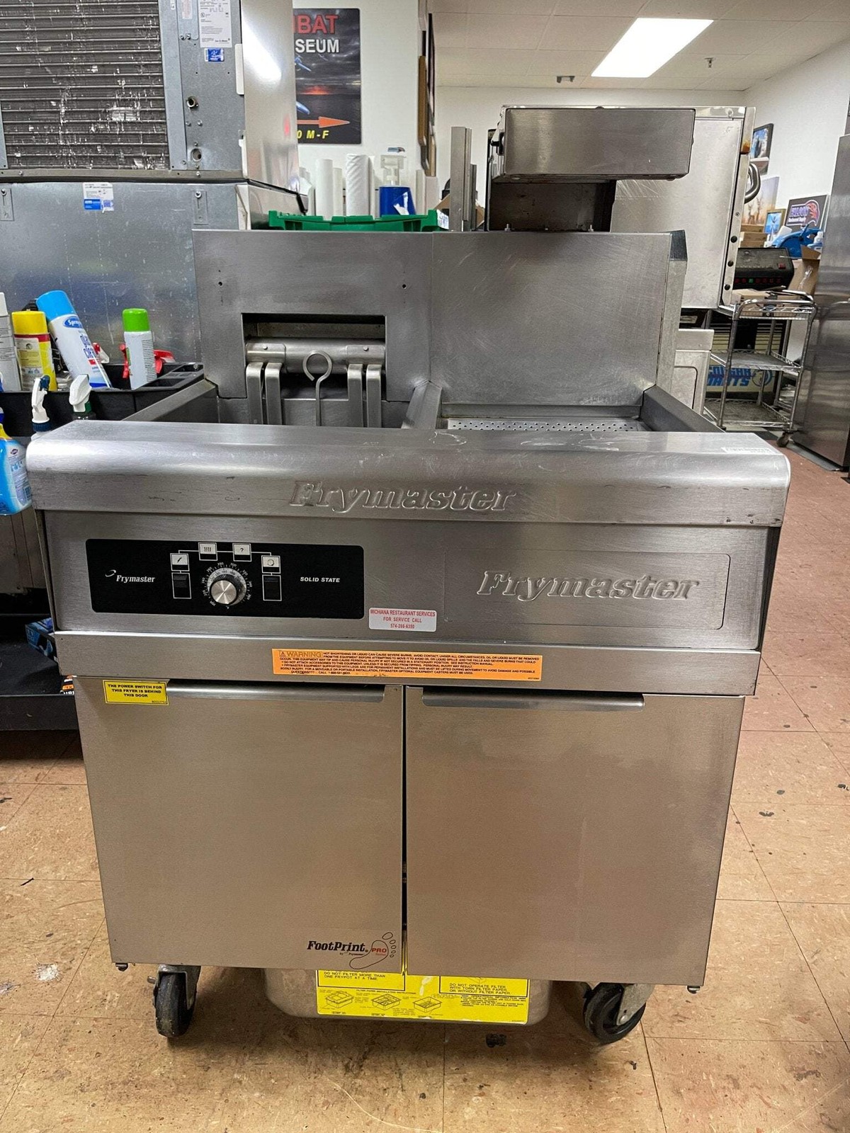 Used Frymaster 50lb Electric Fryer w/ Dump Station & Filtration 208V 3 Phase