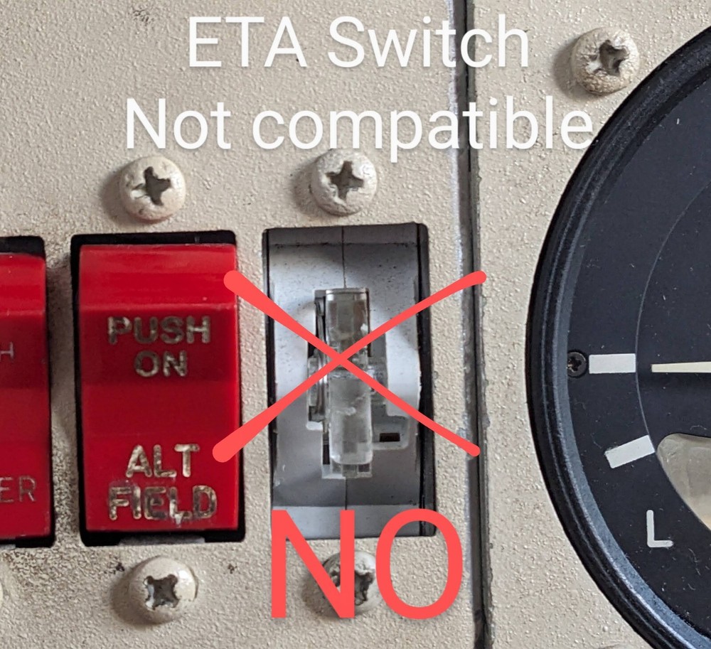 Strobe Light Mooney Klixon Switch Cover