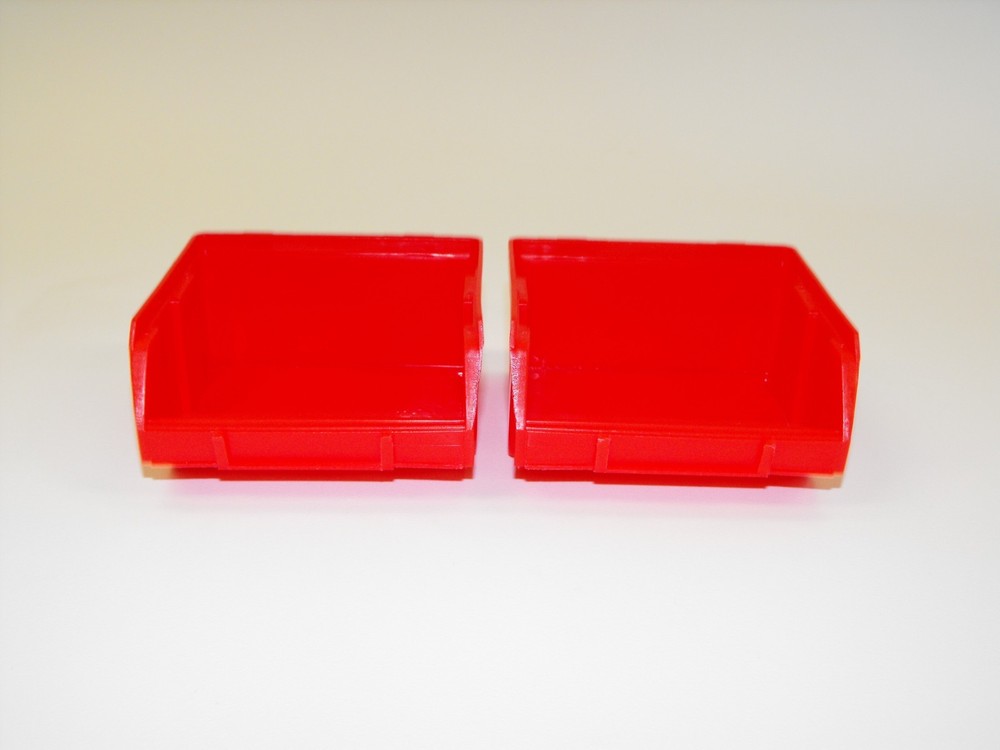 2 Harbor Freight Wall Mount Hanging Storage Bins Replacement Red Small Plastic