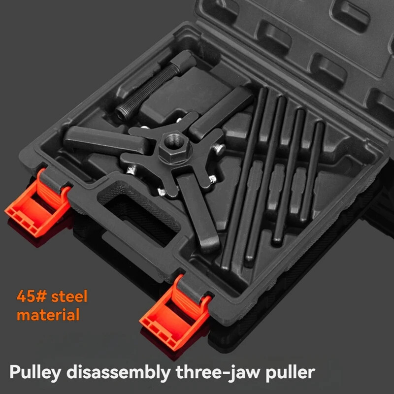 Harmonic Balancer Puller with Adjustable 3-Jaw Puller Kit, Forcing Screw Fits