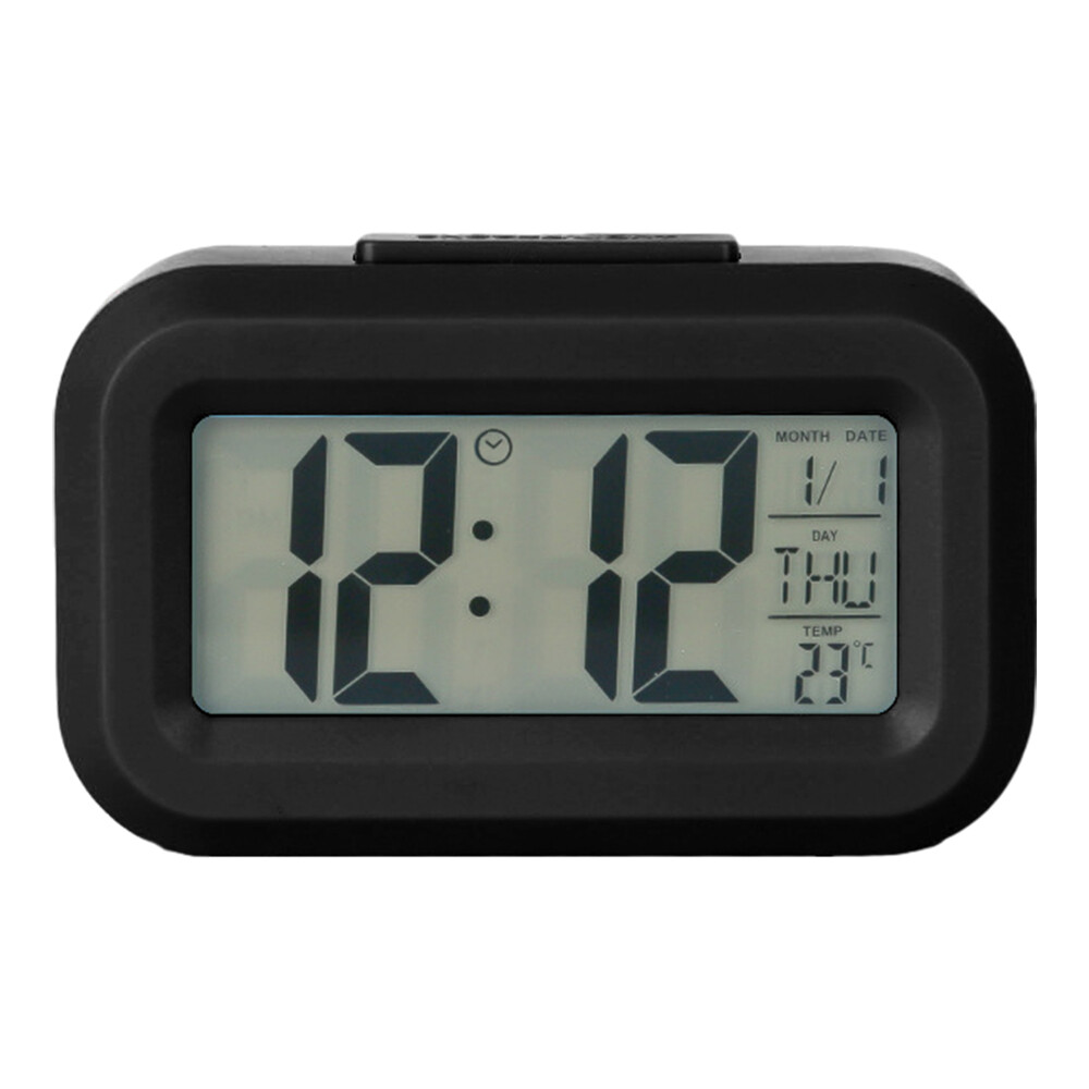 Digital Electronic Clock Thermometer Indoor Outdoor Temperature Date Display