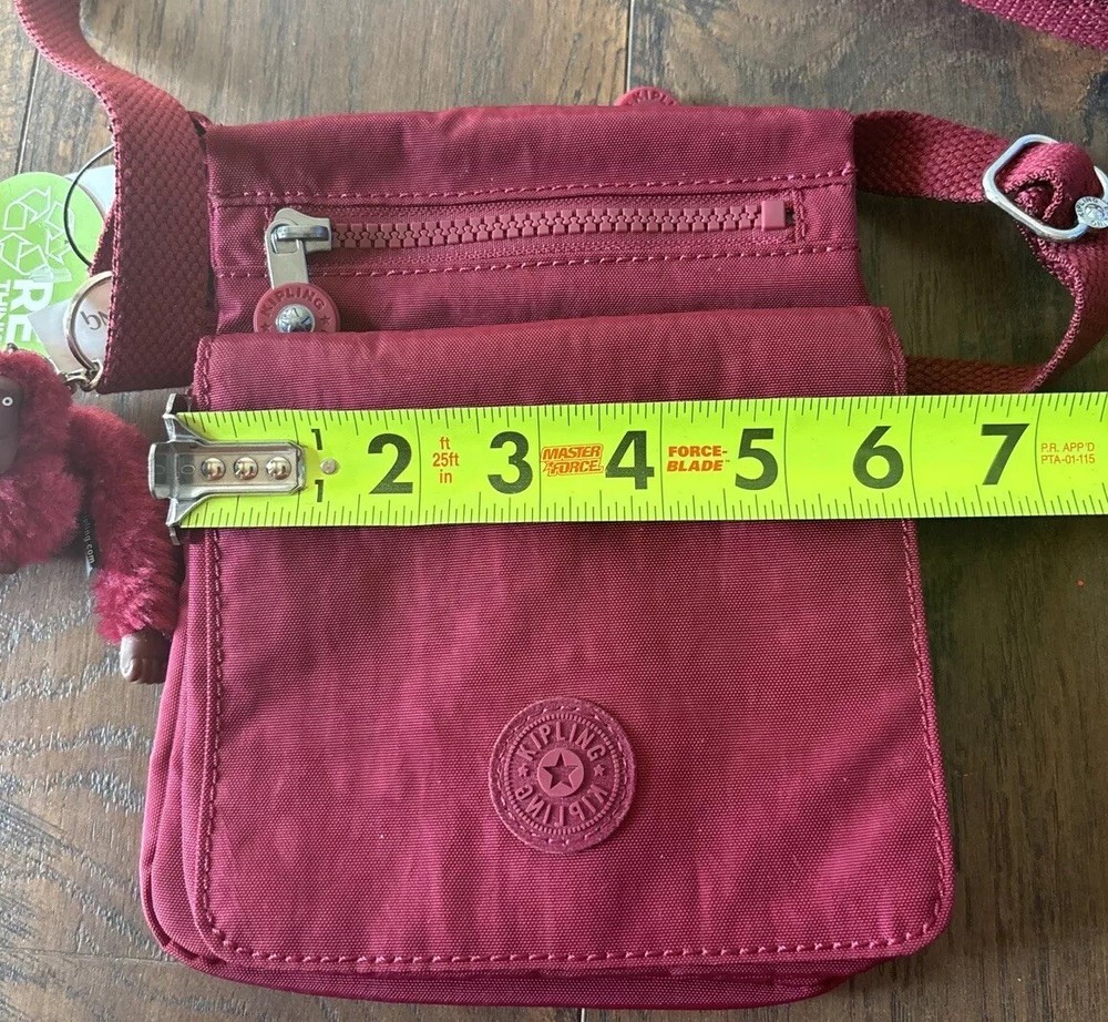 Kipling Crossbody Bag Small NEW El Dorado Regal Ruby Red Maroon