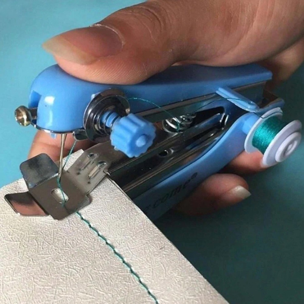 Mini Sewing Machine Handheld Stitching Machine Portable Quick Sewing DIY Craft