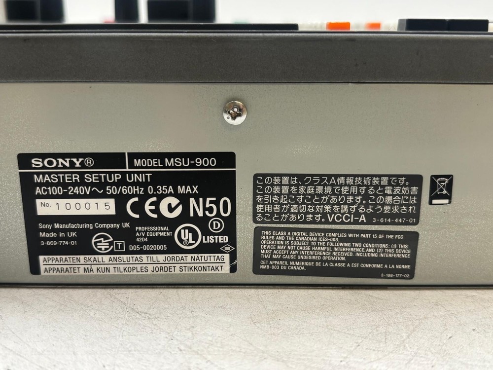 Sony Master Setup Unit MSU-900