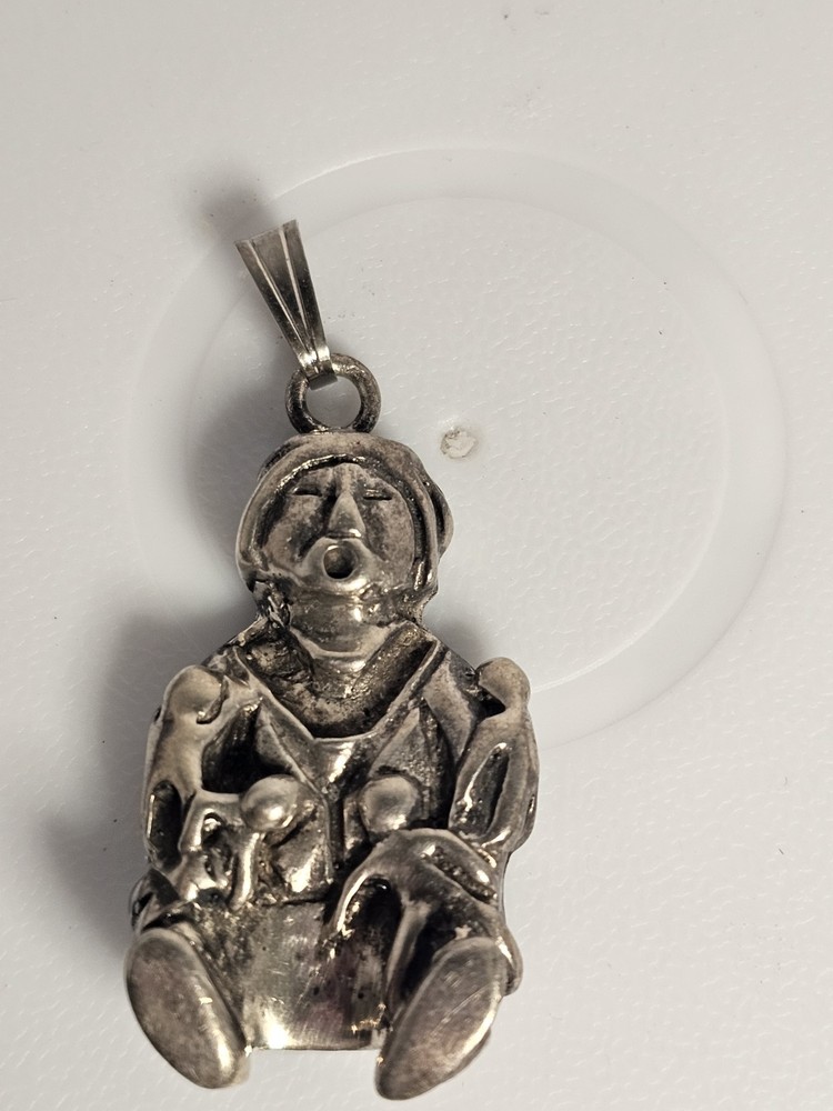 925 Silver Native American Necklace Pendant