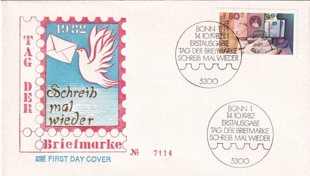 ⭐ 1982 Bonn Germany - First Day cover FDC - Ersttagsbrief ⭐ E486