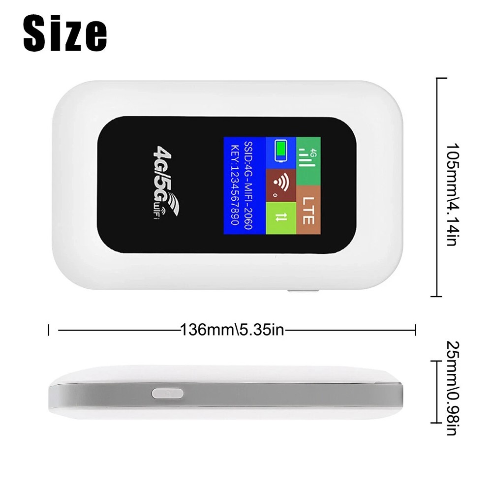 Unlocked Hotspot LTE 5G Wireless WiFi Router Mobile Broadband MIFI LCD 3000mAh