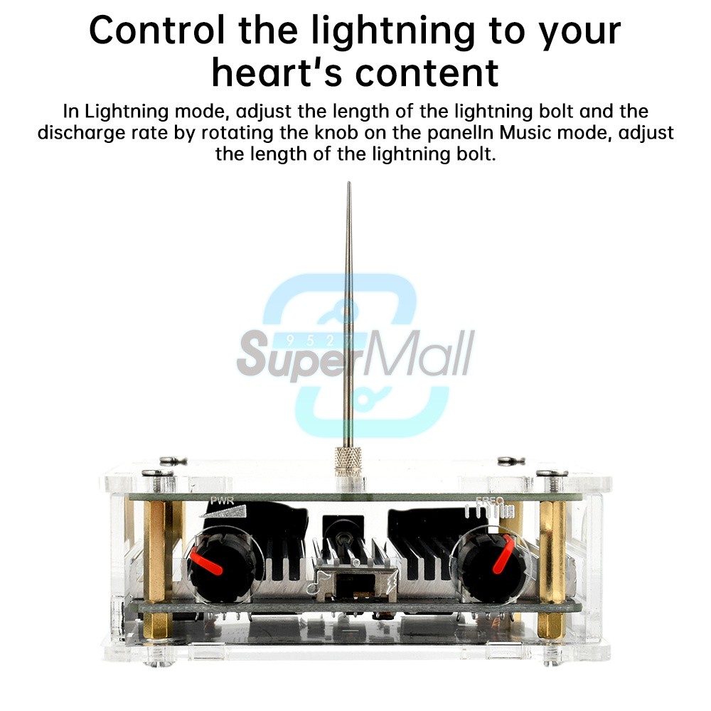 Bluetooth Music Tesla Coil Plasma Loudspeaker Touchable Artificial Lightning DIY