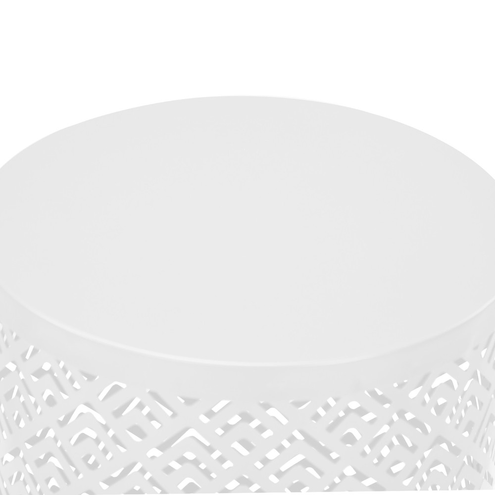 Nesting Side Table Set of 3, Round Patio Accent Table, Metal Frame End Table