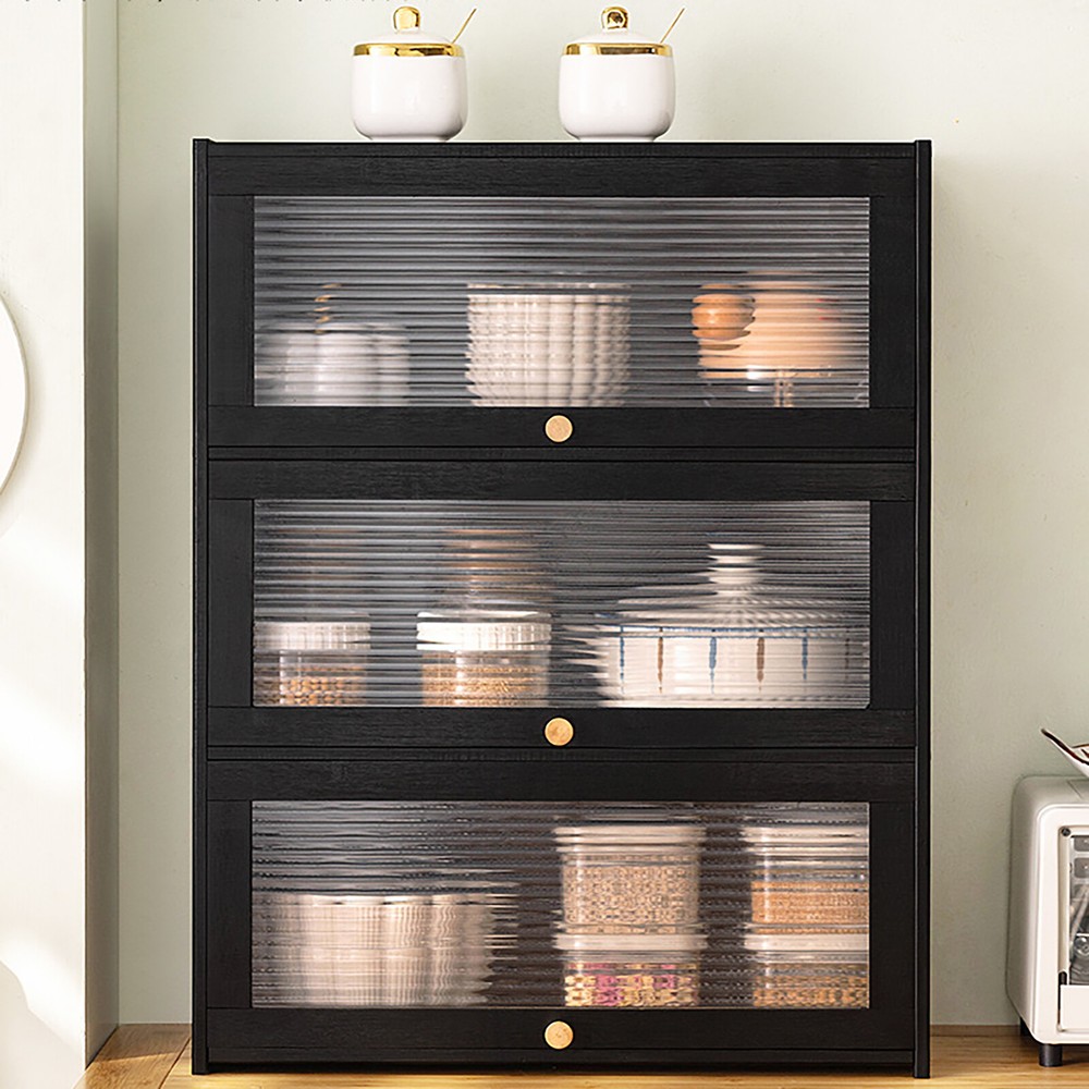 Stylish Black Storage Cabinet – Space-Saving Solution for Home Organization