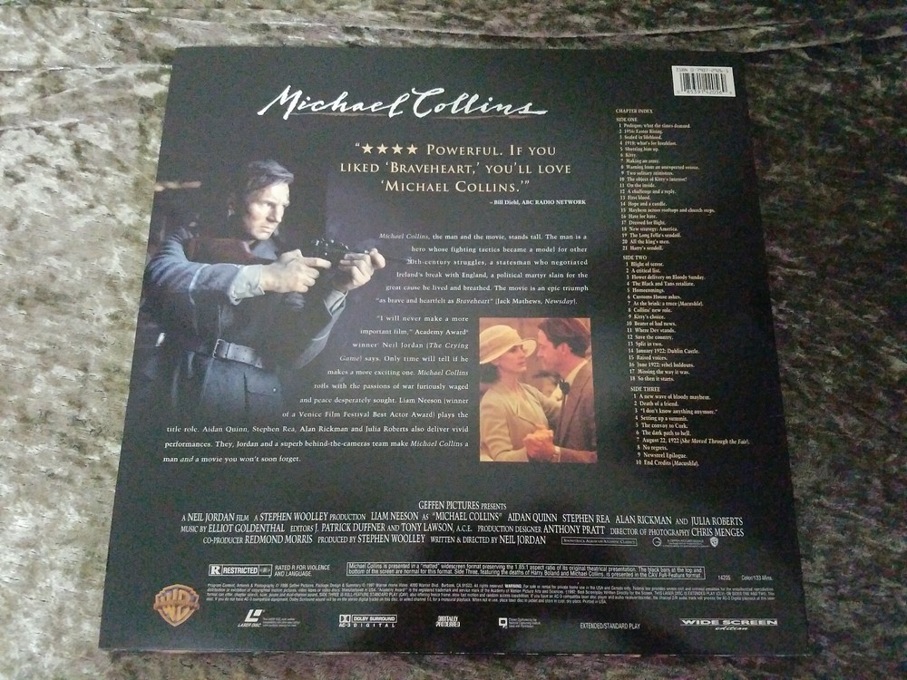 Michael Collins 1986 Laserdisc - Liam Neeson, Aidann Quinn