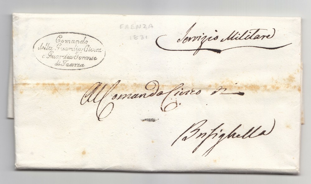 GG162-ROMAGNA-FAENZA Command Of Guard Civica 1831