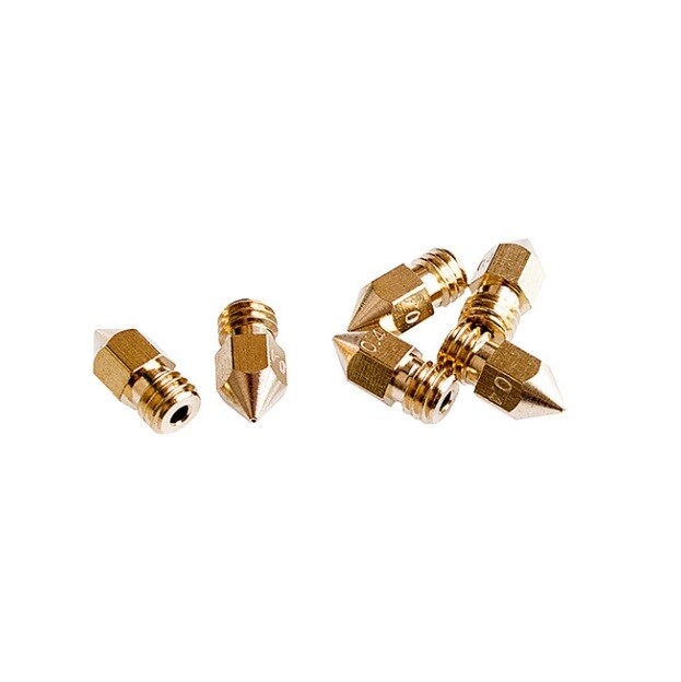 10pcs 3D printer accessory brass nozzle extrusion head MakerBot MK8 nozzle 1.75