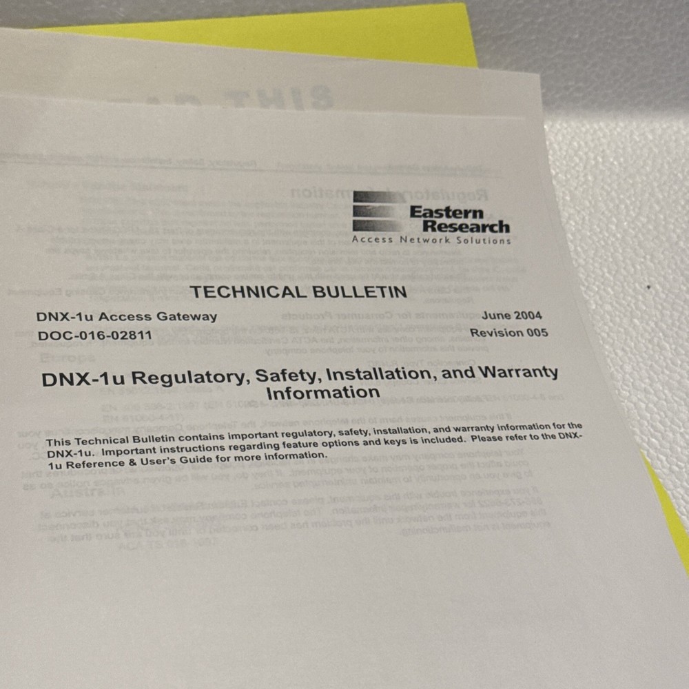 Eastern Research DNX-1u MKT-016-02401
