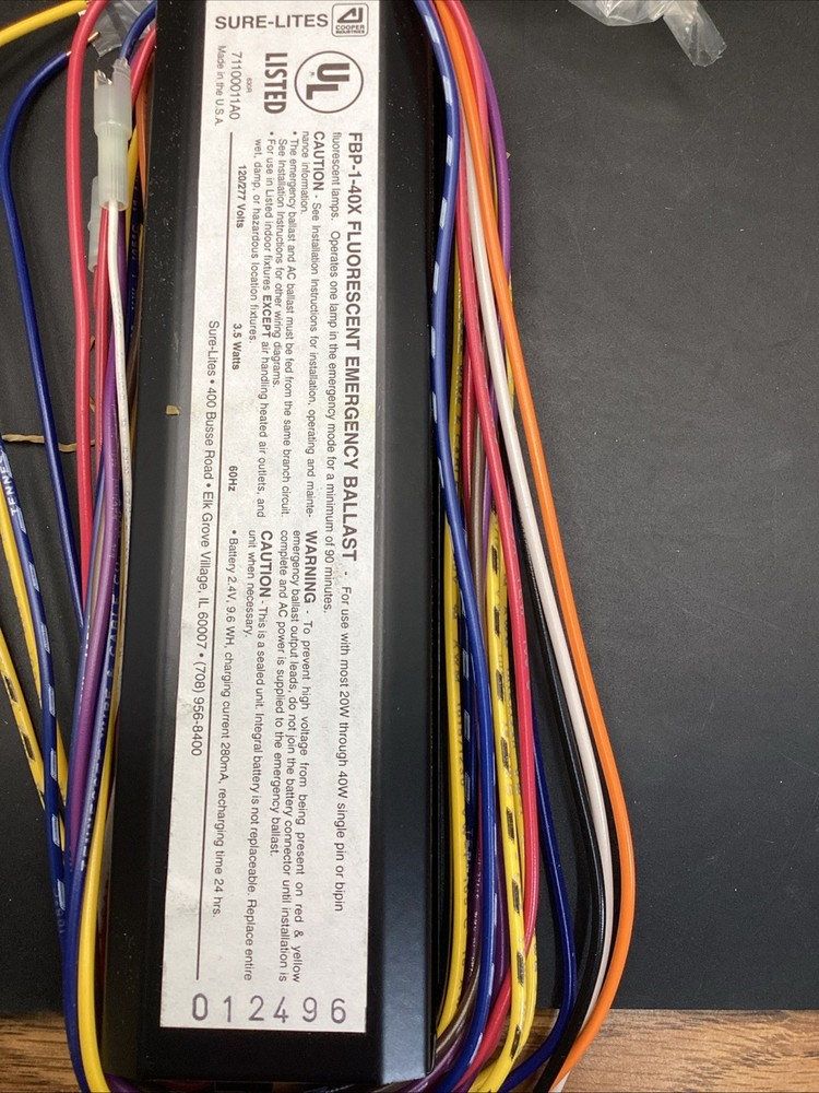Sure-lites FBP-1-40X Emergency Ballast Pack