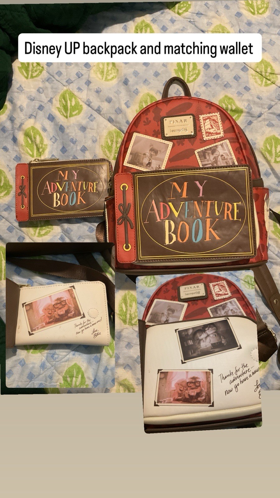 Loungefly Mini Backpack: PIXAR UP My Adventure Book Carl Ellie Brown Photos