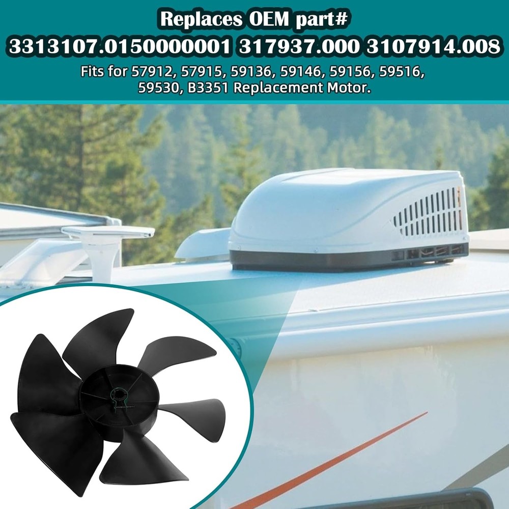 Replacement Cooling Fan Blade for RV Rooftop Air Conditioner Unit