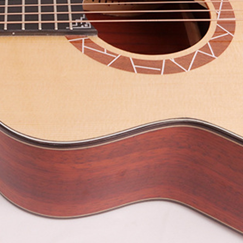 36-inch All-Solid Acoustic Guitar with Solid Spruce Top and Solid Rosewood Back