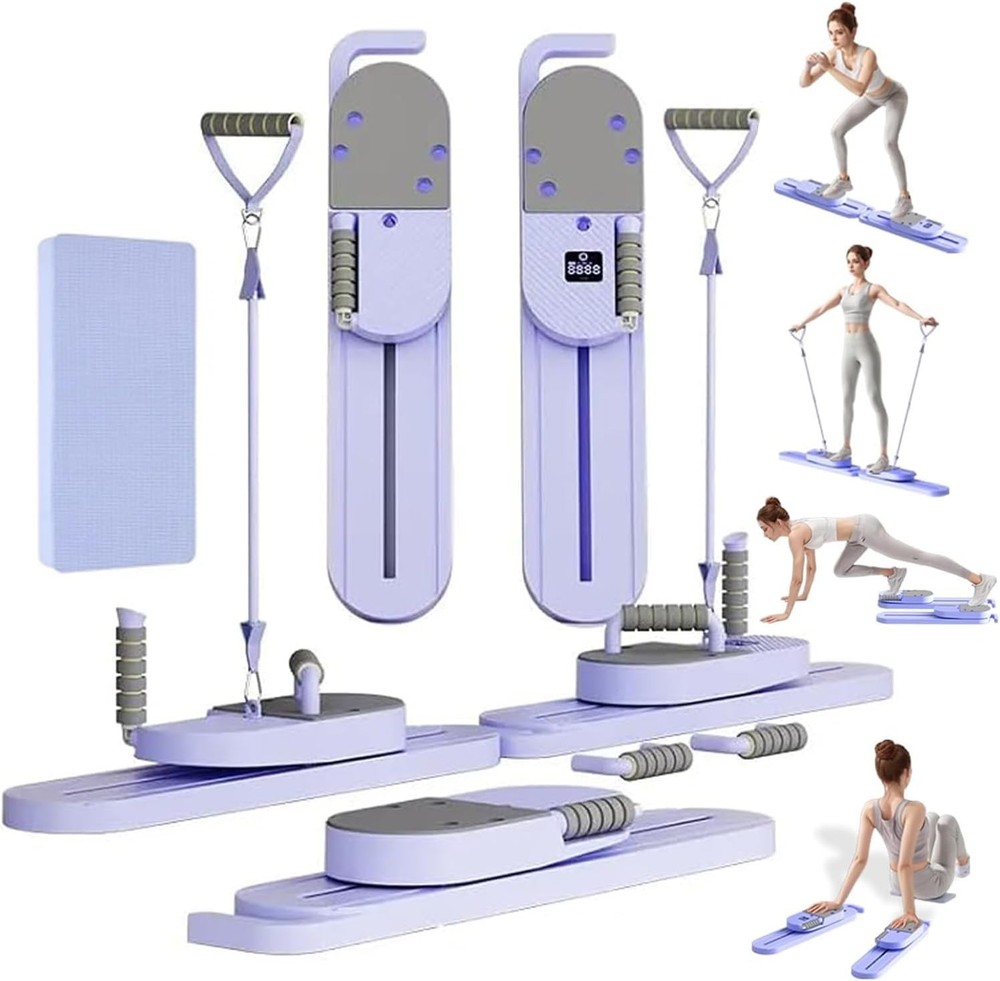Adjustable Split Ab Board Pilates Core Workout Machine w/ LCD Counter