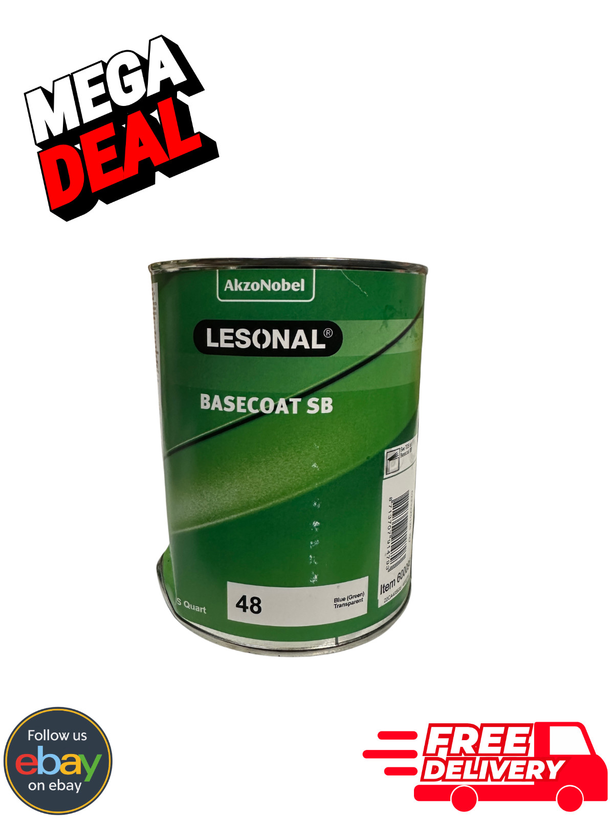 AkzoNobel Lesonal Basecoat SB 48 Blue (Green) Transparent QT