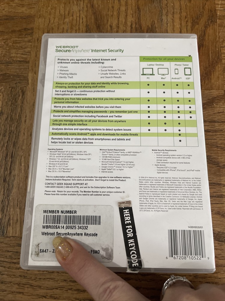 Webroot Secure Anywhere PC Software