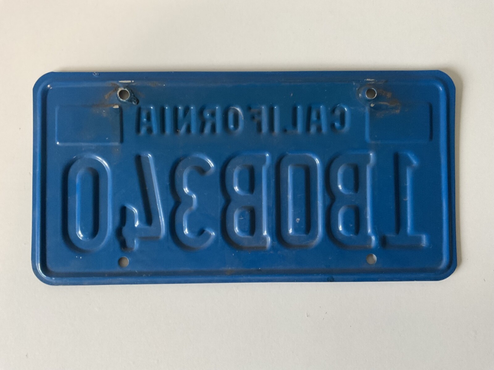 Nice 1991 " BOB " BLUE CALIFORNIA License Plate ALL ORIGINAL