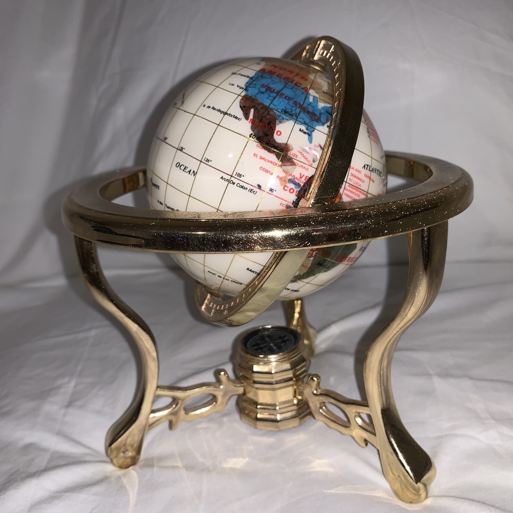 NAUTICA, WORLD GLOBE, IN GIMBEL WITH COMPASS
