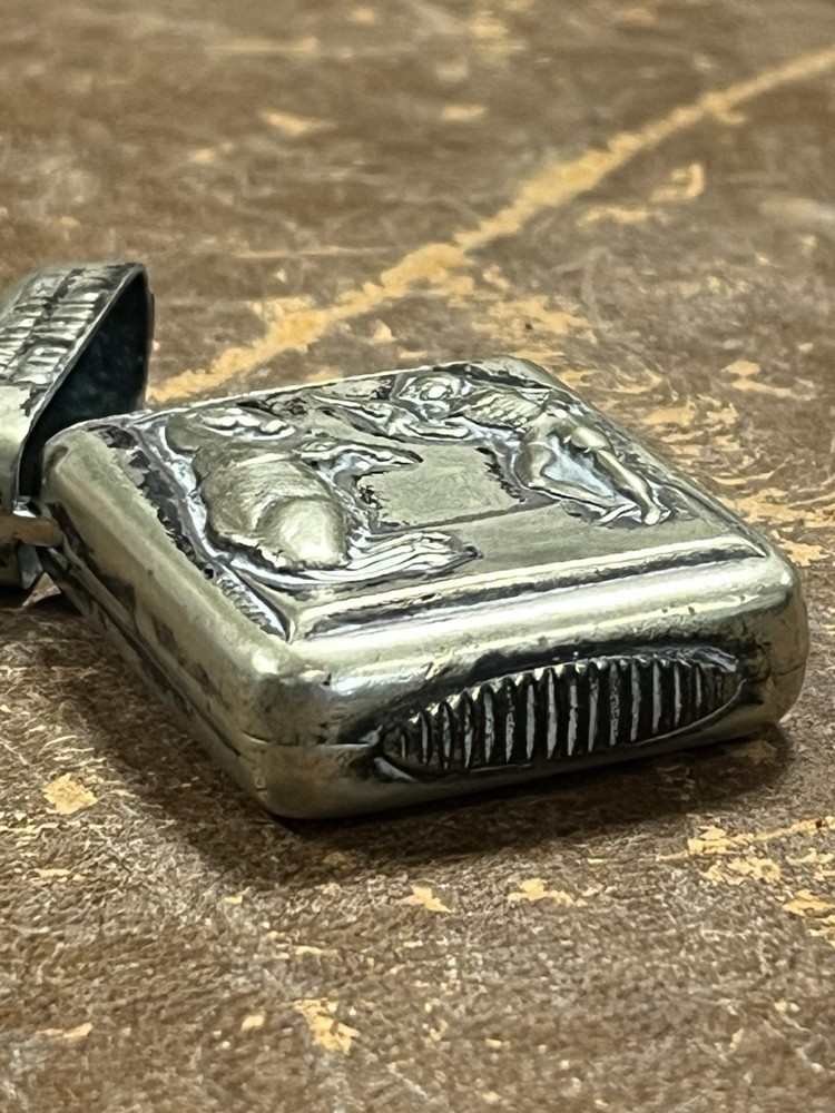 Antique Solid Silver Shakespeare Vesta Box Match Safe 5cm Extremely Rare Item