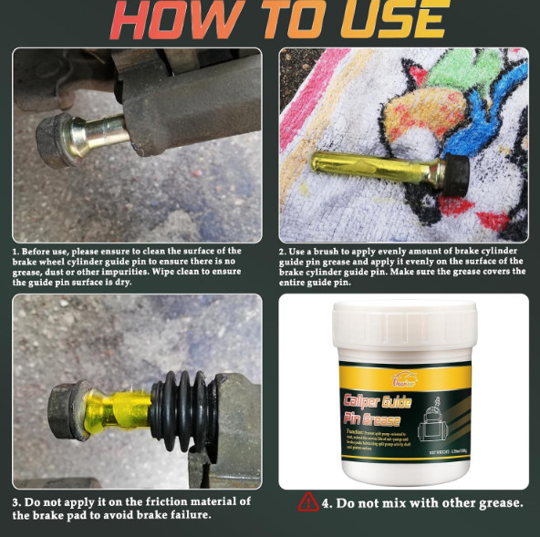Brake Guide Pin Grease 5.29oz, High-Performance Brake Caliper Grease for Car