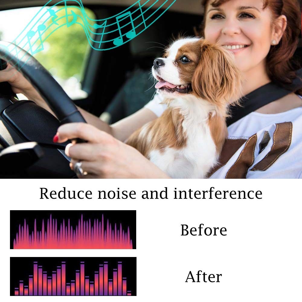 Car Power Filter EMI Noise Ground Loop Isolator Suppressor for Auto Stereo Audio