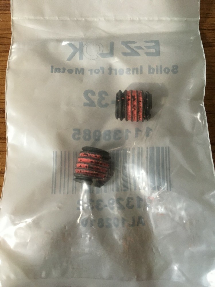 (4) #10-32 Carbon Steel Solid Insert For Metal
