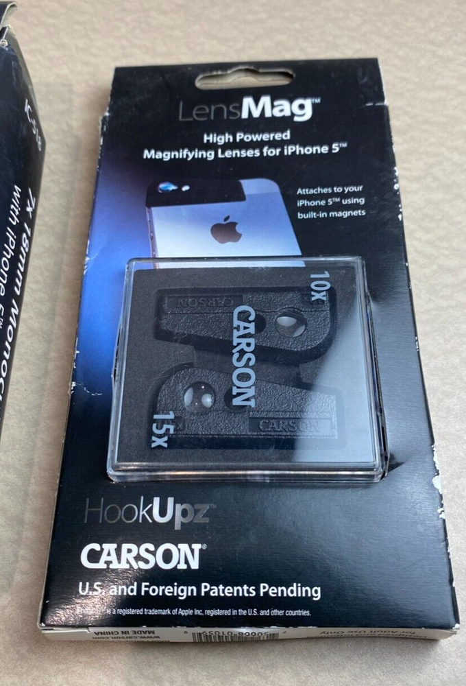 Carson HookUpz iPhone 5 Magnifying Lenses + 7x18mm Monocular Adapter