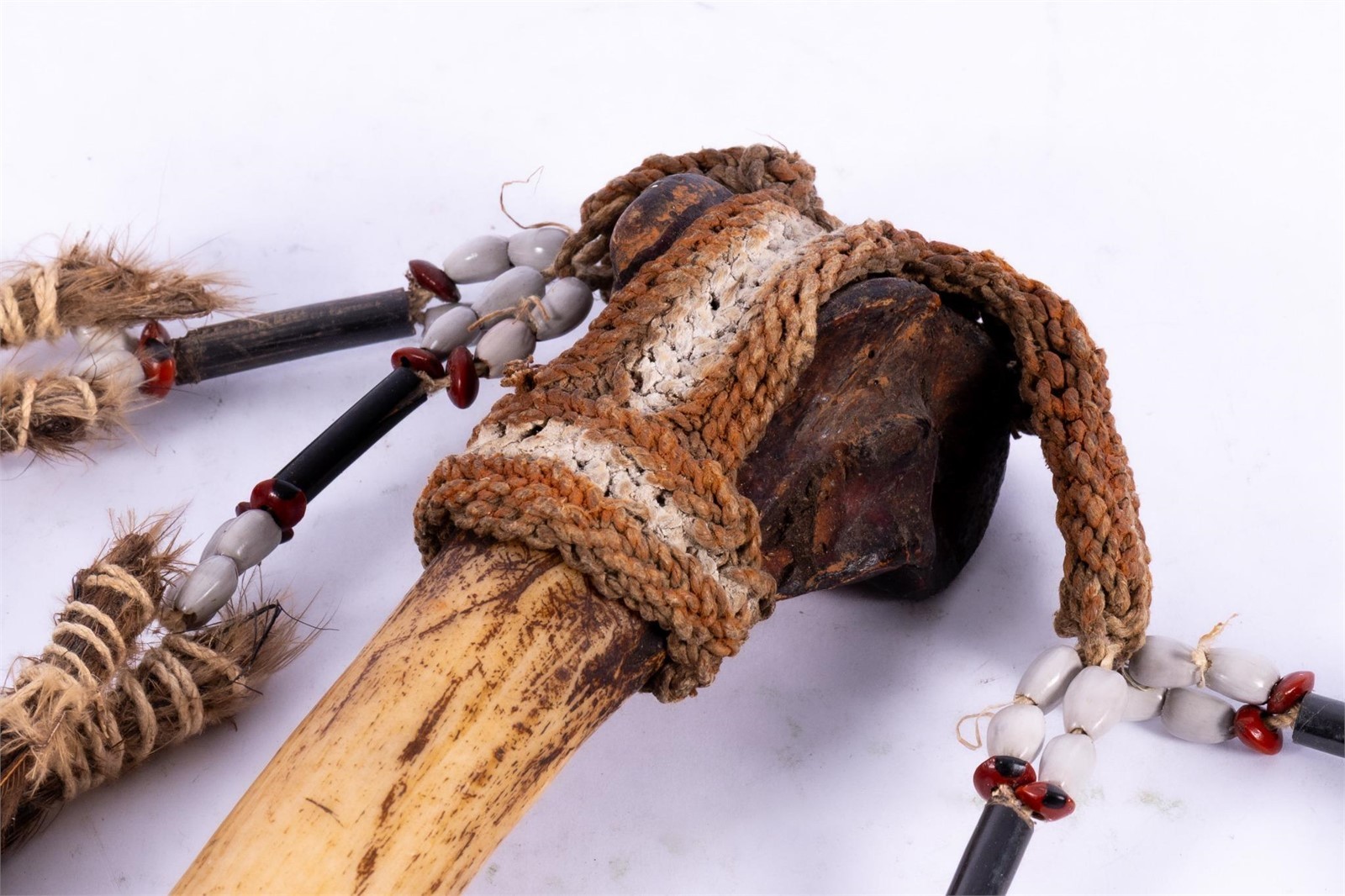 PAPUA NEW GUINEA CASSOWARY KNIFE, carved blade 12" 1900'S