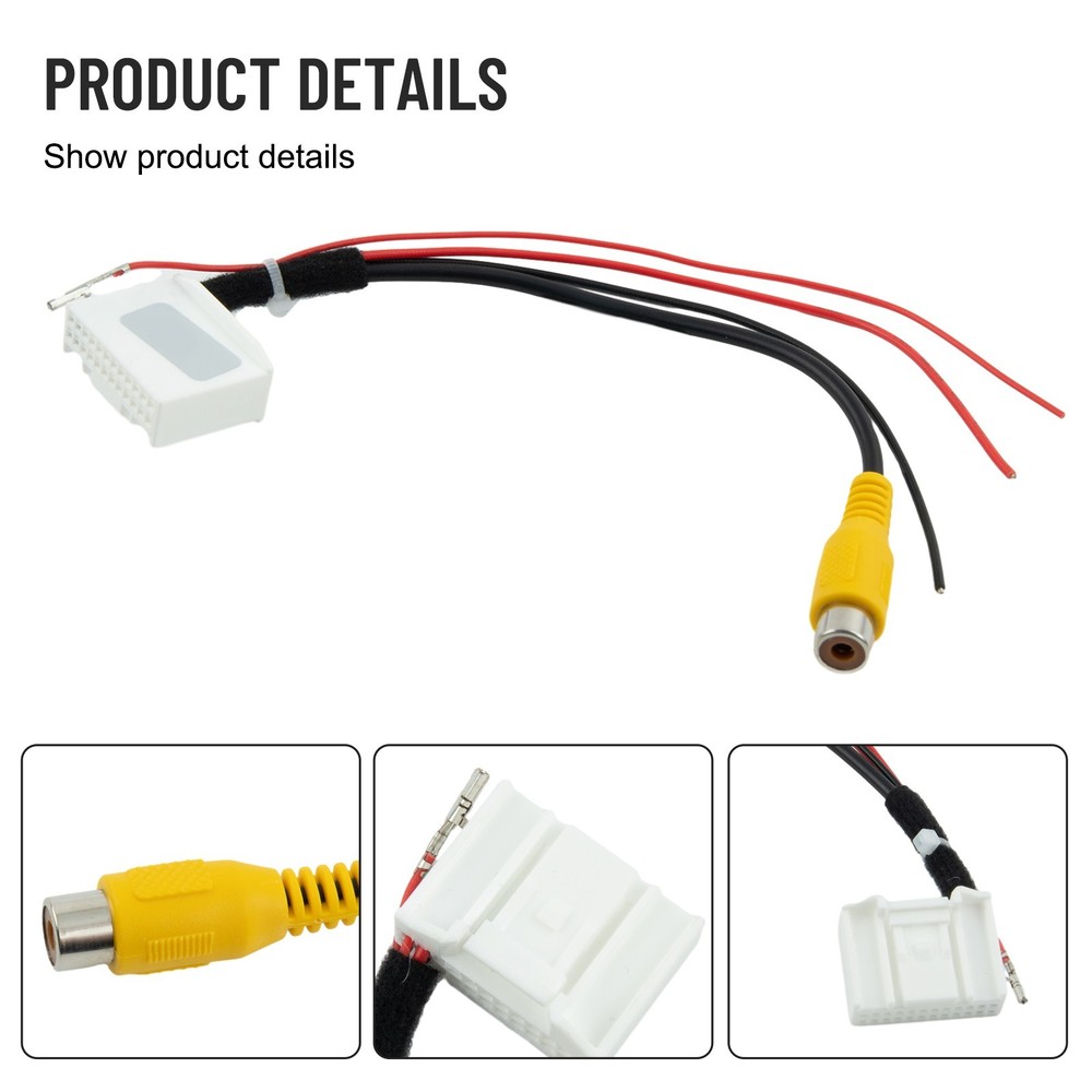 For Toyota Rearview Backup Camera Video Harness Adapter Cable 24pin Replace