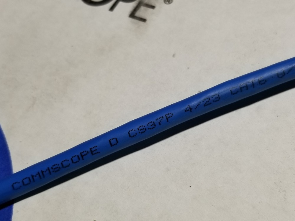 Commscope CS37P 23/4P Cat6 U/UTP WebTrak Plenum Network Cable CMP Blue /100ft