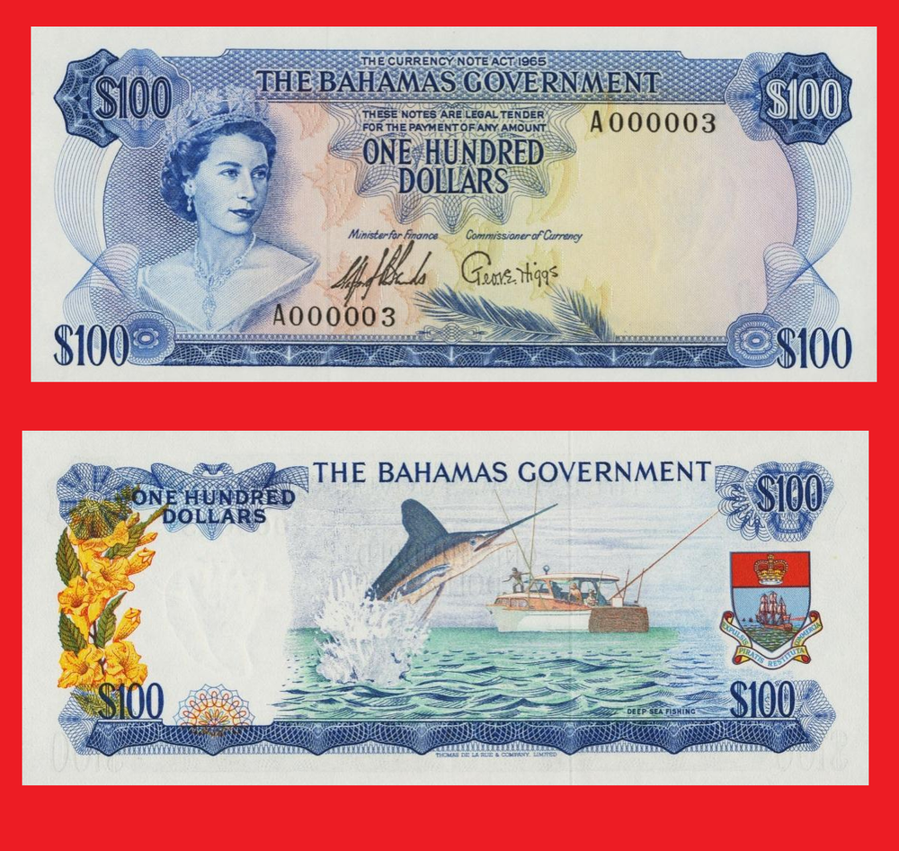 bahamas 100 dollar 1965 / Copy