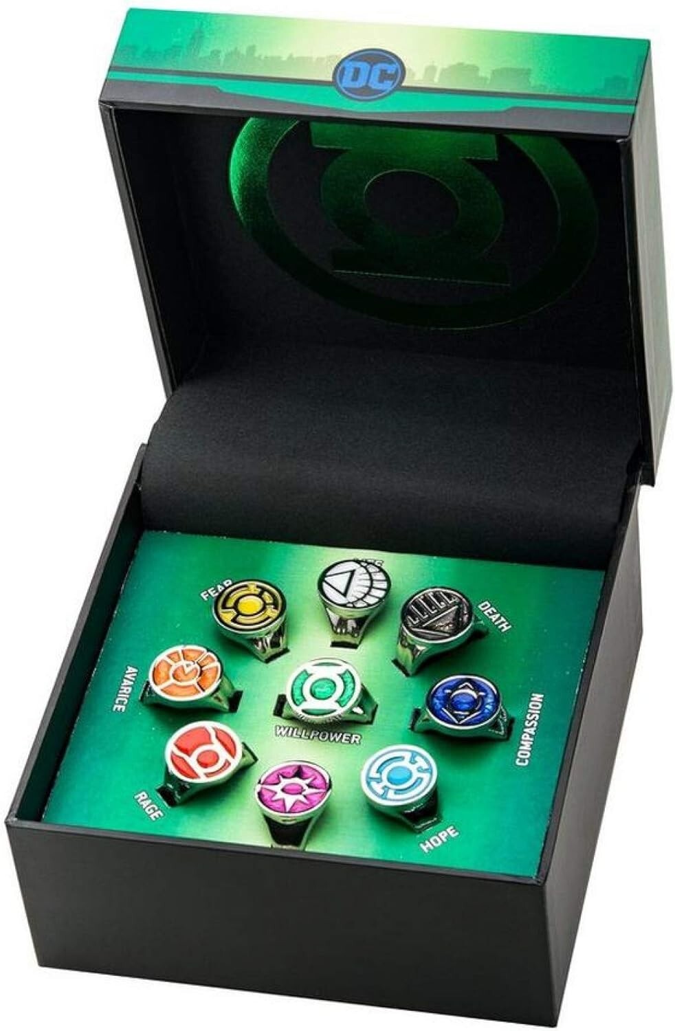DC Comics Green Lantern Power Rings - Set of 9 Rings