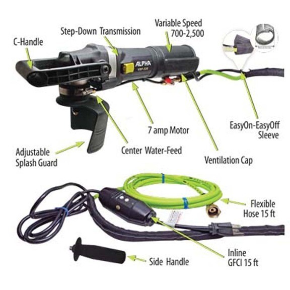 Alpha Tools VSP-320 Variable Speed Electric Wet Polisher