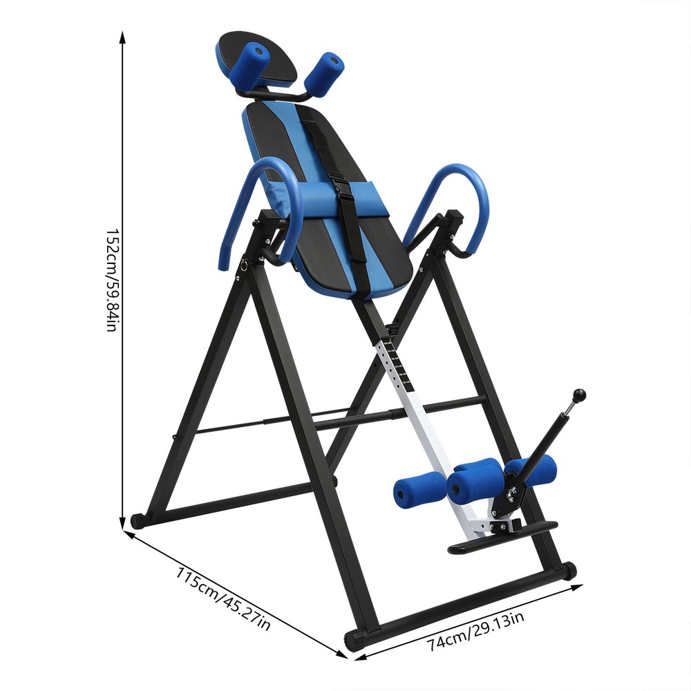 Inversion Table 330 Lbs Capacity Strength Training Inversion Bench W/ Safe Belt