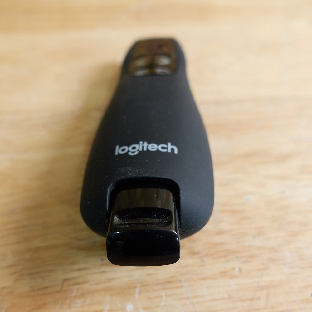 Logitech R400 Wireless Presenter Remote Control w/ USB Receiver - TESTED